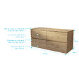 AURLANE - Meuble de Salle de Bains 120 cm à Tiroirs avec Plan Finition Chêne Naturel - TIMBER - vignette