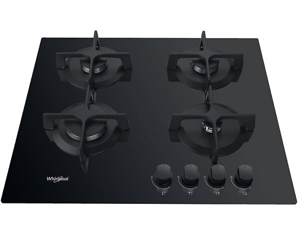 WHIRLPOOL - Table De Cuisson Gaz 60cm 4 Feux Noir - GOB616NB - large