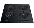 WHIRLPOOL - Table De Cuisson Gaz 60cm 4 Feux Noir - GOB616NB - vignette