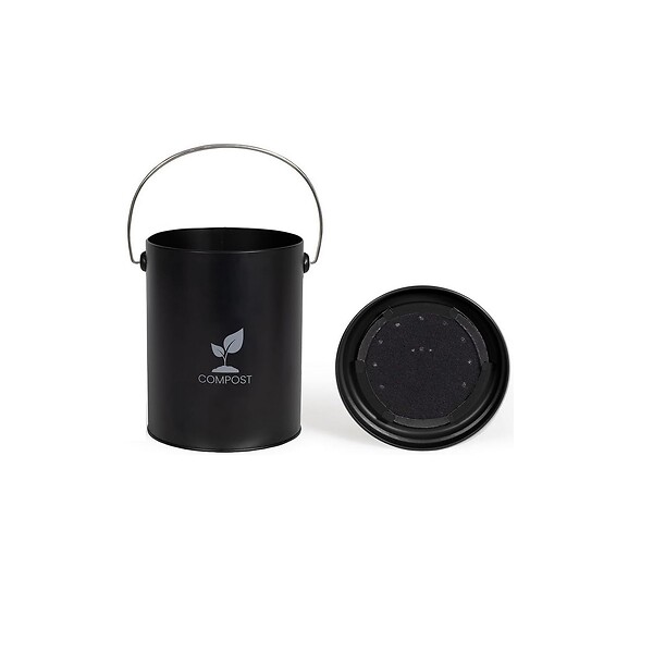 LIVOO - Seau à Compost De Cuisine 6l Noir - MES154N - large
