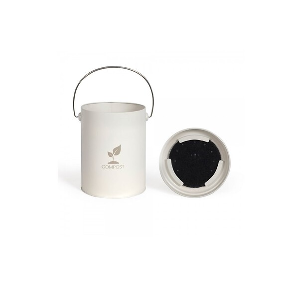 LIVOO - Seau à Compost De Cuisine Crème 6l - MES154C - large