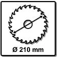 MAKITA - Lame carbure ''MForce'' MAKITA B-07973 , pour bois, pour scies circulaires, 16 dents, Ø : 210 mm - vignette