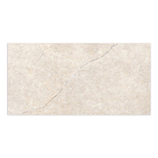 RO'MA NATURE - Carrelage effet Pierre Beige Coquille 100x50x2 cm Torvane - Sol extérieur (vendu par carton de 0,5 m²) - large