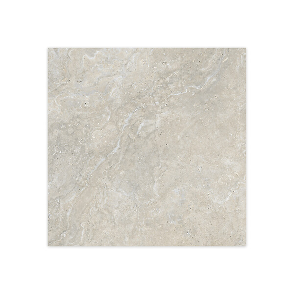 RO'MA NATURE - Carrelage effet Travertin Gris Beige 90x90x0,9 cm In&Out Castorel - Sol et mur intérieur et Sol extérieur (vendu par carton de 1,62 m²) - large