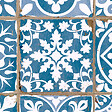 RO'MA NATURE - Carrelage Vintage Bleu Patchwork 33x33x0,95 cm Vintara - Sol et mur intérieur (vendu par carton de 1,09 m²) - vignette