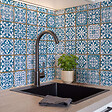 RO'MA NATURE - Carrelage Vintage Bleu Patchwork 33x33x0,95 cm Vintara - Sol et mur intérieur (vendu par carton de 1,09 m²) - vignette