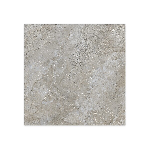 RO'MA NATURE - Carrelage effet Travertin Gris Marron 90x90x0,9 cm In&Out Castorel - Sol et mur intérieur et Sol extérieur (vendu par carton de 1,62 m²) - large