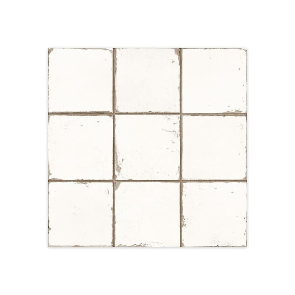 RO'MA NATURE - Carrelage Vintage Blanc 33x33x0,95 cm Vintara - Sol et mur intérieur (vendu par carton de 1,09 m²) - large