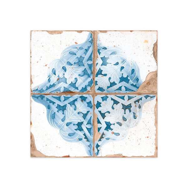 RO'MA NATURE - Carrelage Vintage Bleu Nature 33x33x0,95 cm Rhodes - Sol et mur intérieur (vendu par carton de 1,09 m²) - large