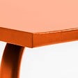 OVIALA - Table de jardin carrée en métal 8 places 120 cm orange - Palavas - vignette