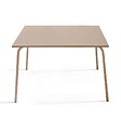 OVIALA - Table de jardin carrée en acier 8 places 120 cm taupe  - Palavas - vignette