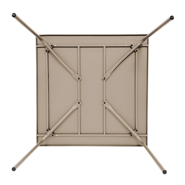 OVIALA - Table de jardin carrée en acier 8 places 120 cm taupe  - Palavas - large