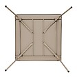 OVIALA - Table de jardin carrée en acier 8 places 120 cm taupe  - Palavas - vignette