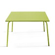 OVIALA - Table de jardin carrée en métal 8 places 120 cm vert - Palavas - vignette
