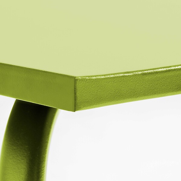 OVIALA - Table de jardin carrée en métal 8 places 120 cm vert - Palavas - large