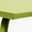 OVIALA - Table de jardin carrée en métal 8 places 120 cm vert - Palavas - vignette