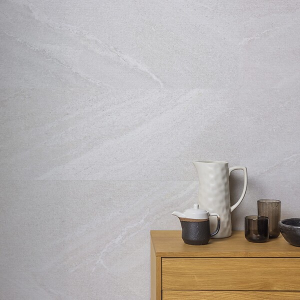 RO'MA NATURE - Carrelage effet Pierre 3D Gris Perle Granula 100x33,3x0,86 cm Torvane - Mur intérieur (vendu par carton de 2 m²) - large
