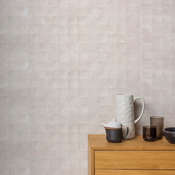 RO'MA NATURE - Carrelage effet Béton 3D Beige Lin Cuadro 100x33,3x0,98 cm Montelis - Mur intérieur (vendu par carton de 1,67 m²) - large