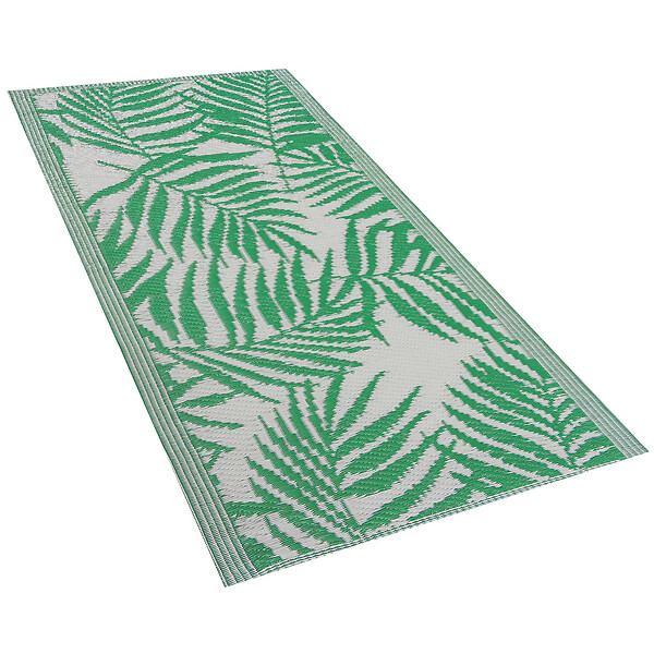 BELIANI - Tapis d'extérieur KOTA Vert 60 x 105 cm Réversible - large