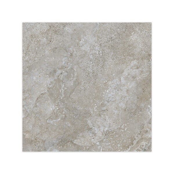 RO'MA NATURE - Carrelage effet Travertin Gris Marron 100x100x2 cm Castorel - Sol extérieur (vendu par carton de 1 m²) - large