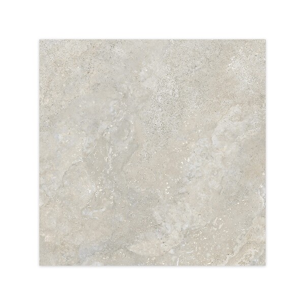 RO'MA NATURE - Carrelage effet Travertin Gris Beige 100x100x2 cm Castorel - Sol extérieur (vendu par carton de 1 m²) - large