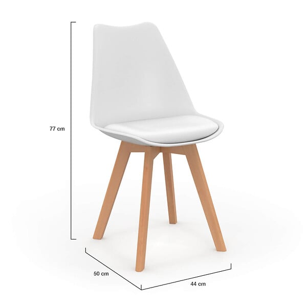 ID MARKET - Lot de 6 chaises scandinaves SARA beige, blanc et velours patchworks marron et beige - large