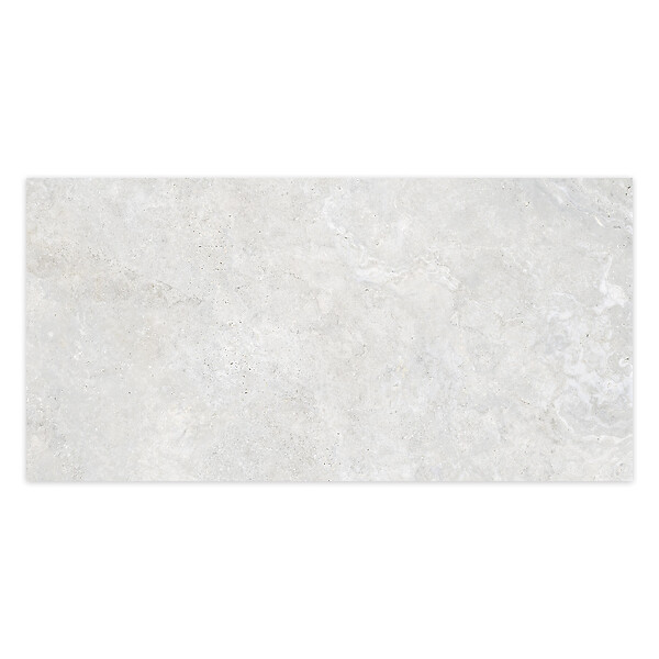 RO'MA NATURE - Carrelage effet Travertin Gris Clair 151x75,5x0,9 cm In&Out Castorel - Sol et mur intérieur et Sol extérieur (vendu par carton de 2,28 m²) - large