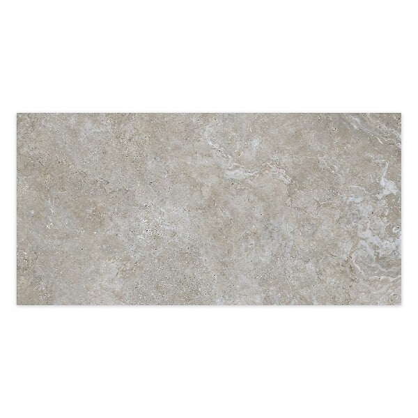 RO'MA NATURE - Carrelage effet Travertin Gris Marron 151x75,5x0,9 cm In&Out Castorel - Sol et mur intérieur et Sol extérieur (vendu par carton de 2,28 m²) - large