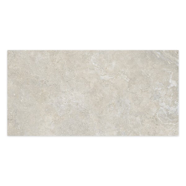 RO'MA NATURE - Carrelage effet Travertin Gris Beige 151x75,5x0,9 cm In&Out Castorel - Sol et mur intérieur et Sol extérieur (vendu par carton de 2,28 m²) - large