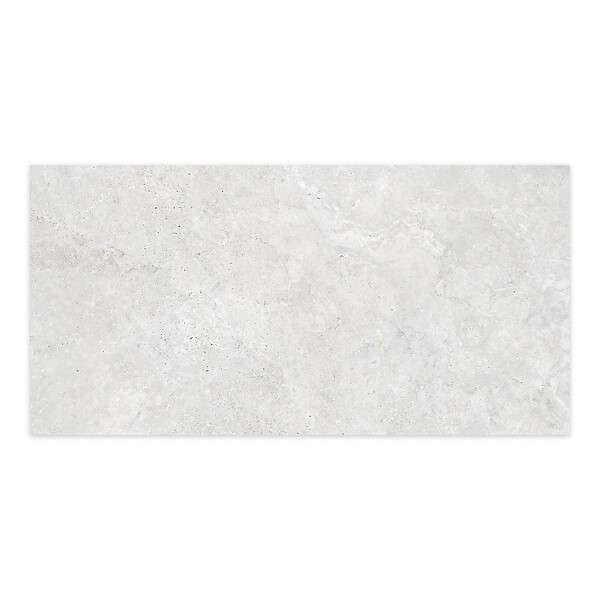 RO'MA NATURE - Carrelage effet Travertin Gris Clair 120x60x0,9 cm In&Out Castorel - Sol et mur intérieur et Sol extérieur (vendu par carton de 1,44 m²) - large