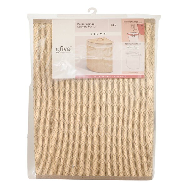 5 FIVE SIMPLY SMART - Panier à linge Stemy 48L blanc - large