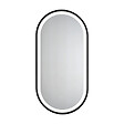SWISS AQUA TECHNOLOGIES - Miroir LED ovale 40 x 80 cm avec cadre aluminium noir et capteur tactile SAT (SATZOVLED4080CE) - vignette