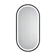 SWISS AQUA TECHNOLOGIES - Miroir LED ovale 40 x 80 cm avec cadre aluminium noir et capteur tactile SAT (SATZOVLED4080CE) - vignette
