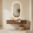 NATUREL - Miroir LED salle de bain ovale 60x120 cm 3 couleurs anti-buée avec capteur Project (ZPROV12060LED) - vignette