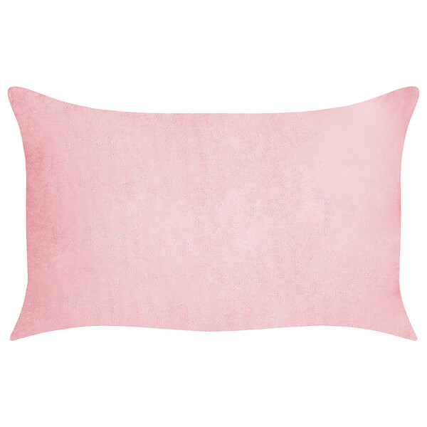 BELIANI - Lot de 2 coussins décoratifs MILLET Velours côtelé 30 x 50 cm Rose Motif géométrique - large