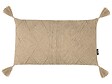 BELIANI - Lot de 2 coussins décoratifs CAESIA Coton 30 x 50 cm Beige Unicolore - vignette