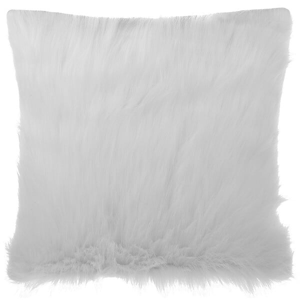 BELIANI - Lot de 2 coussins décoratifs DAISY Fourrure synthétique 45 x 45 cm Beige clair Unicolore - large