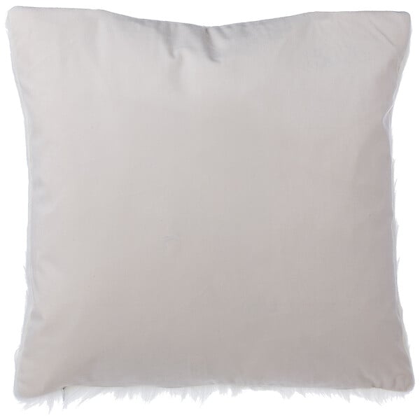 BELIANI - Lot de 2 coussins décoratifs DAISY Fourrure synthétique 45 x 45 cm Beige clair Unicolore - large