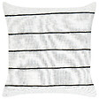 BELIANI - Lot de 2 coussins décoratifs MILAS Lin 50 x 50 cm Noir/blanc À rayure - vignette
