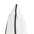 BELIANI - Lot de 2 coussins décoratifs MILAS Lin 50 x 50 cm Noir/blanc À rayure - vignette