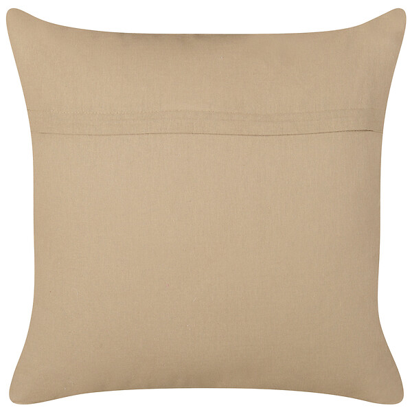 BELIANI - Lot de 2 coussins décoratifs DESALIX Jute 45 x 45 cm Beige À rayure - large