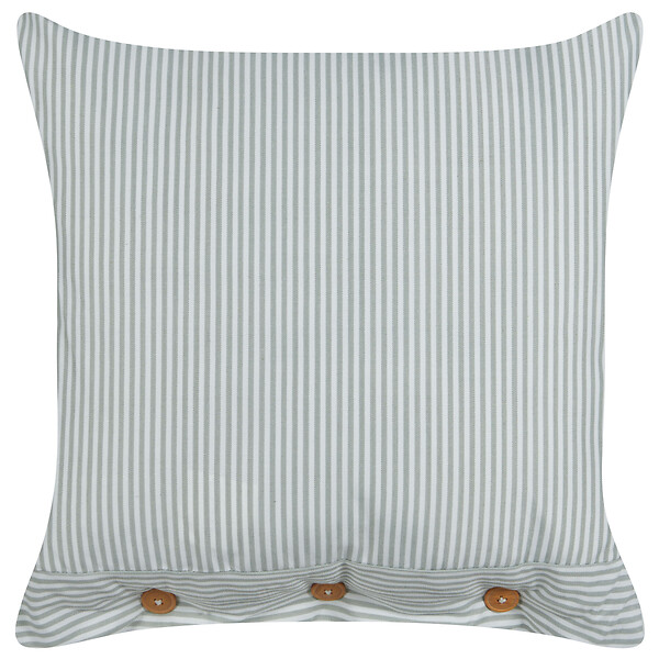 BELIANI - Lot de 2 coussins décoratifs SEBRINE 45 x 45 cm Vert menthe À rayure - large
