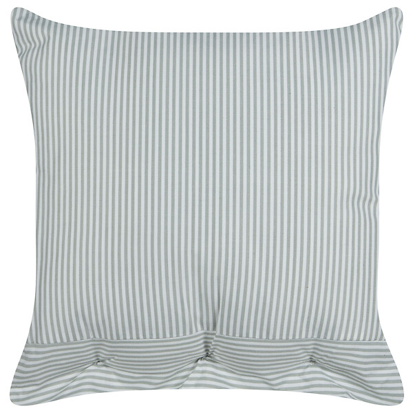 BELIANI - Lot de 2 coussins décoratifs SEBRINE 45 x 45 cm Vert menthe À rayure - large