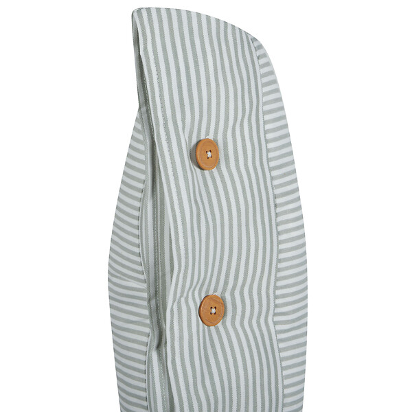 BELIANI - Lot de 2 coussins décoratifs SEBRINE 45 x 45 cm Vert menthe À rayure - large