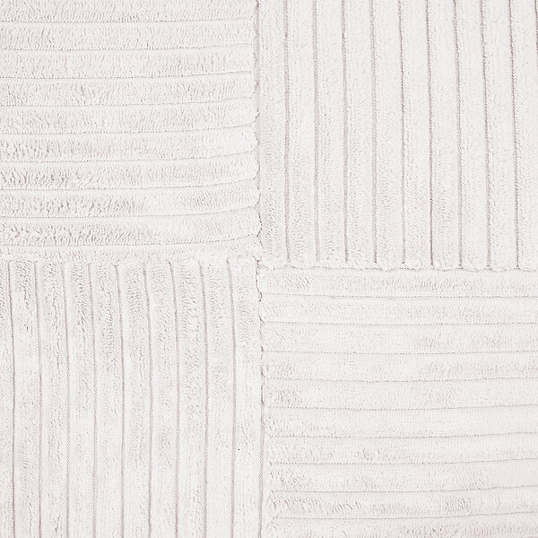 BELIANI - Lot de 2 coussins décoratifs MILLET 30 x 50 cm Velours côtelé Blanc cassé Motif géométrique - large