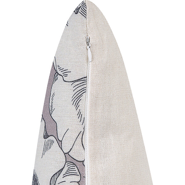 BELIANI - Lot de 2 coussins décoratifs SOPHORA 45 x 45 cm Gris Motif floral - large