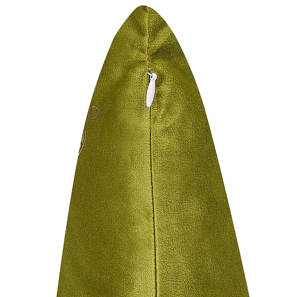 BELIANI - Lot de 2 coussins décoratifs YUZURI Velours 45 x 45 cm Vert clair Motif animal - large