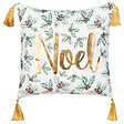 BELIANI - Lot de 2 coussins décoratifs ZAMIA Coton 45 x 45 cm Blanc Motif de Noël - vignette