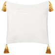 BELIANI - Lot de 2 coussins décoratifs ZAMIA Coton 45 x 45 cm Blanc Motif de Noël - vignette