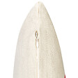 BELIANI - Lot de 2 coussins décoratifs PLUMERIA Coton 45 x 45 cm Beige Texte - vignette